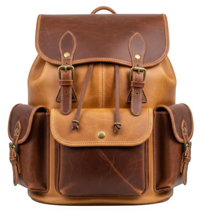 UNICON LEATHER - Handcrafted Two-Tone Luxury Leather Backpack