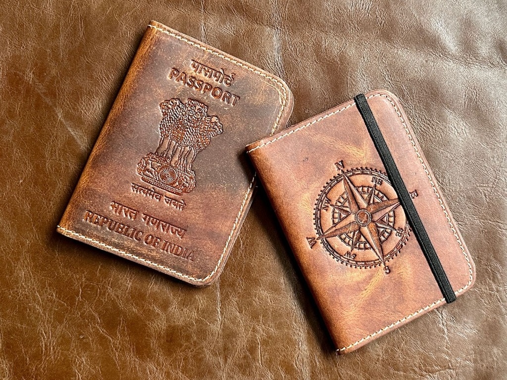 The Republic Passport & Compass Travel Folio - Leather Goods Manufacturer India