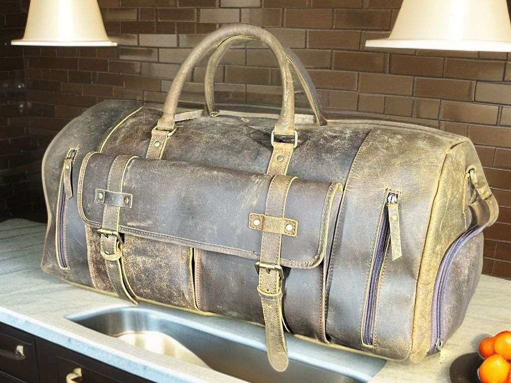 The Vintage Heritage Leather Weekender Duffel - Leather Goods Manufacturer India