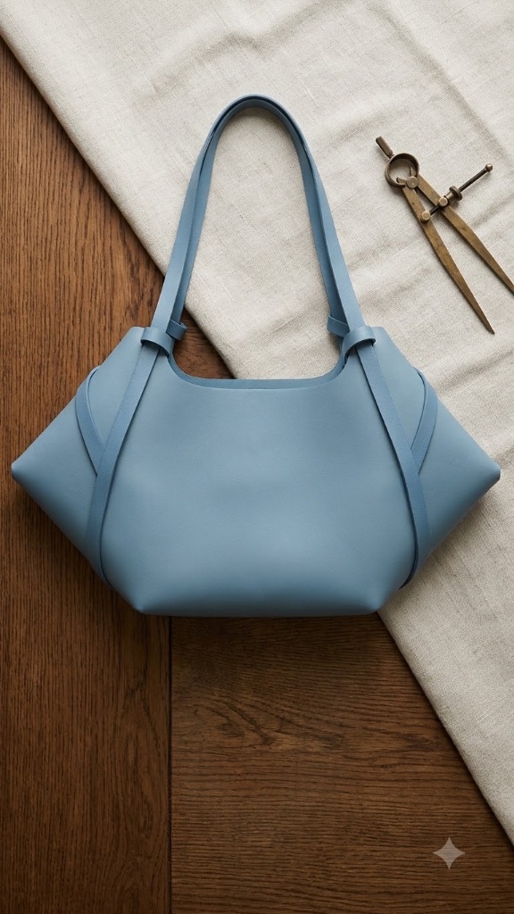 Winged Origami Leather Tote — Atelier Flat Lay