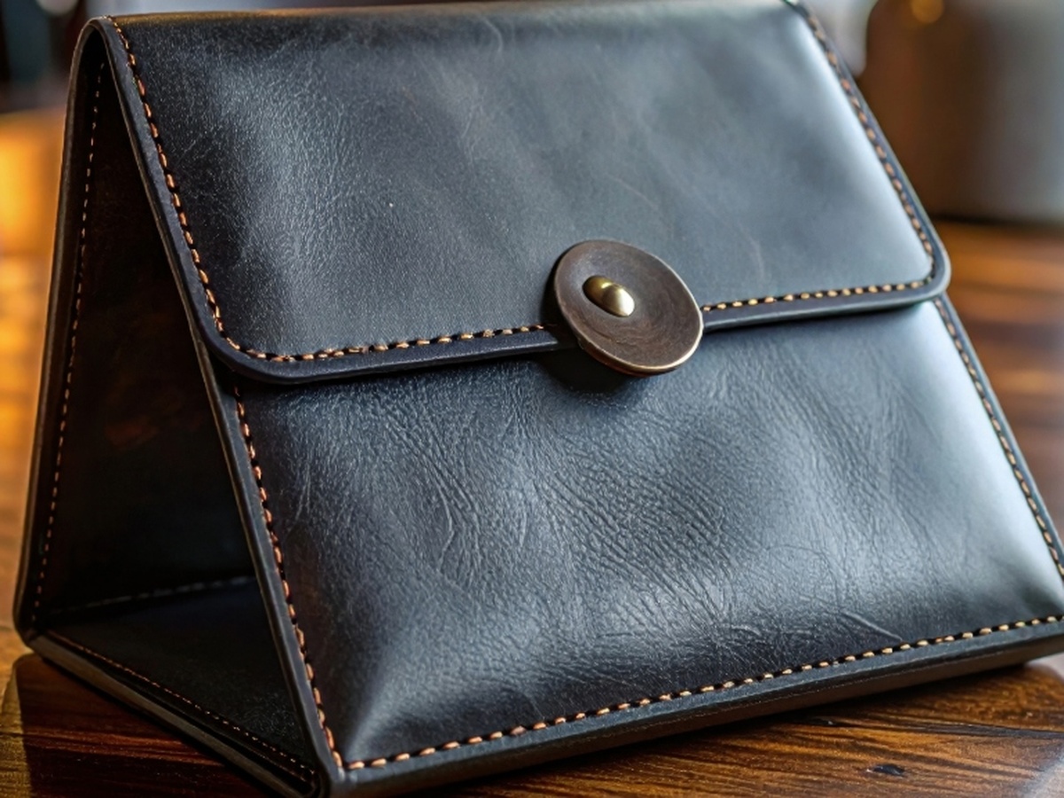 The Artisan Triangular Leather Desk Valet Case - Leather Goods Manufacturer India